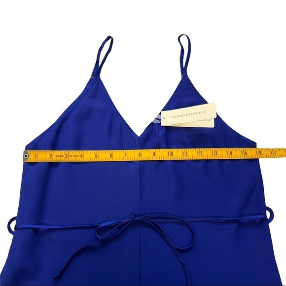 NWT Naked Princess Silk Romper Sapphire Blue Small - Picture 7 of 10